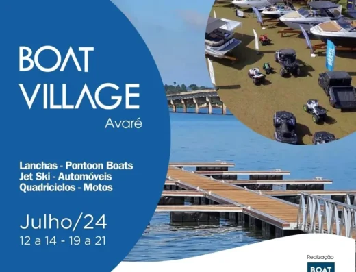 Banner do Evento Boat Village em Avaré no mês de Julho de 2024